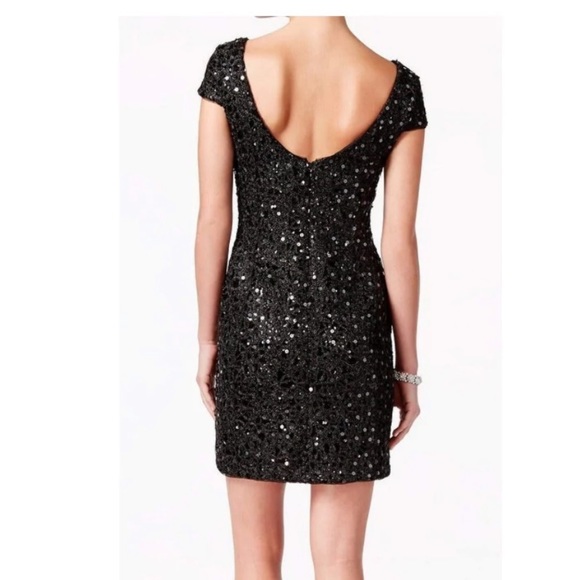 Adrianna-Papell sequins cocktail plus size dress - Picture 3 of 15